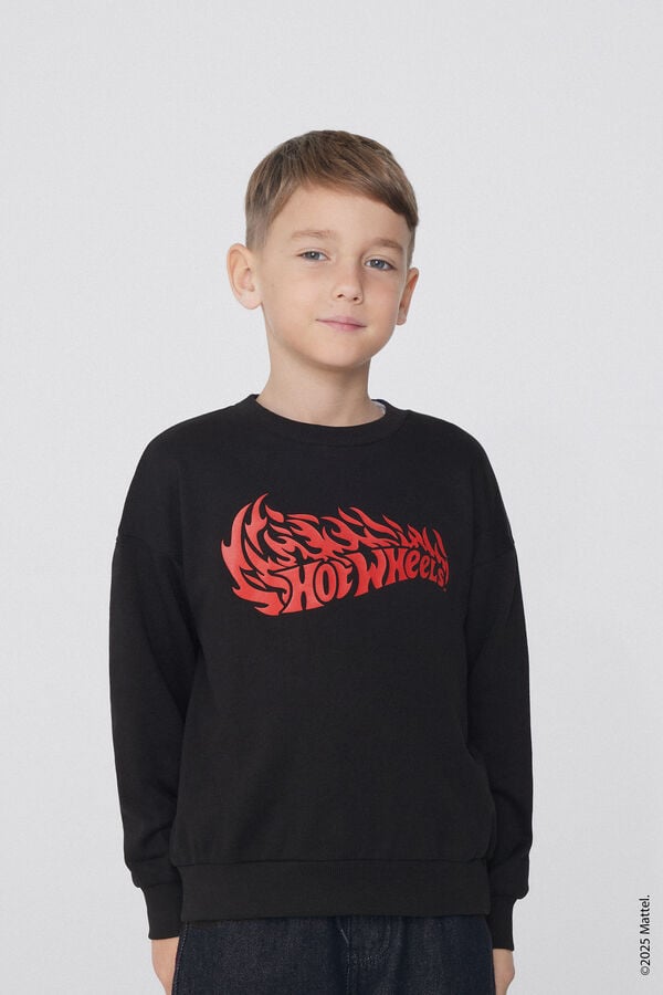 Tezenis Sudadera Manga Larga con Estampado Hot Wheels para Niño