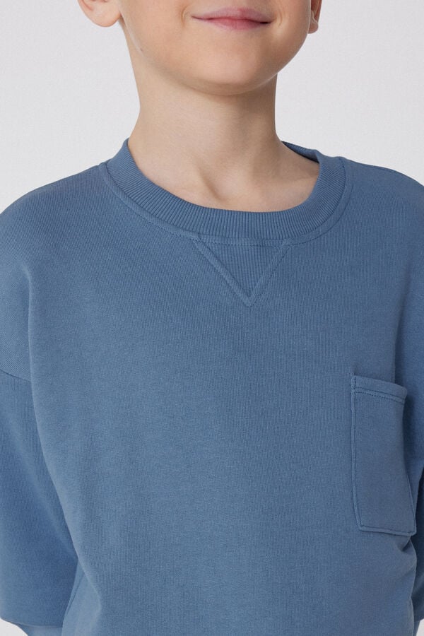 Tezenis Sudadera Manga Larga Cuello Redondo Y Bolsillo Niño
