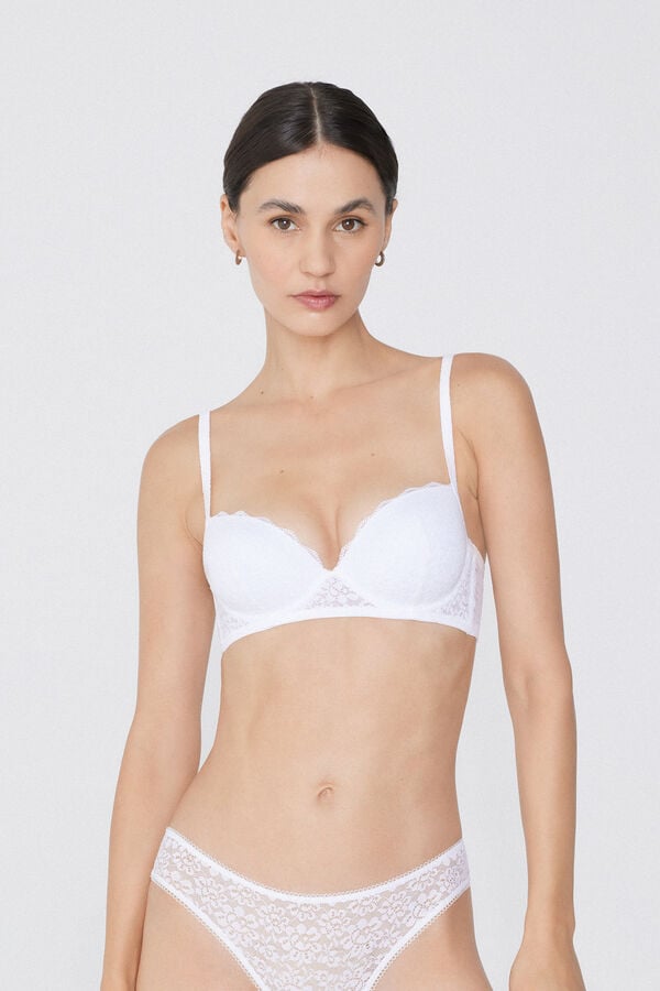 Tezenis Sujetador Balconette Con Relleno Ligero de Encaje Reciclado Wien