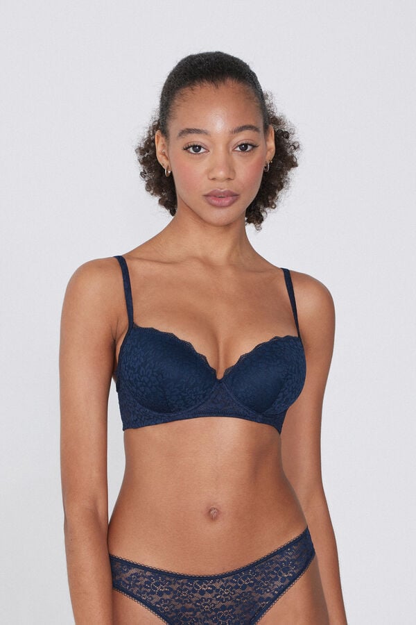 Tezenis Sujetador Balconette Con Relleno Ligero de Encaje Reciclado Wien