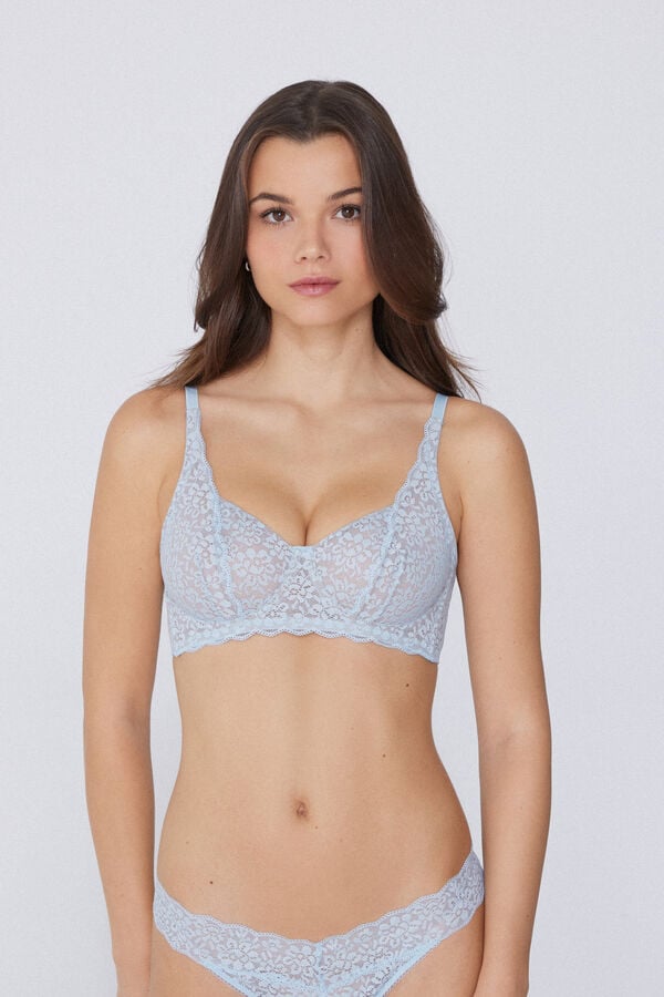 Tezenis Sujetador balconette sin relleno de encaje reciclado Paris