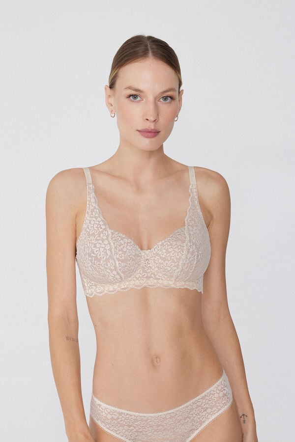 Tezenis Sujetador balconette sin relleno de encaje reciclado Paris