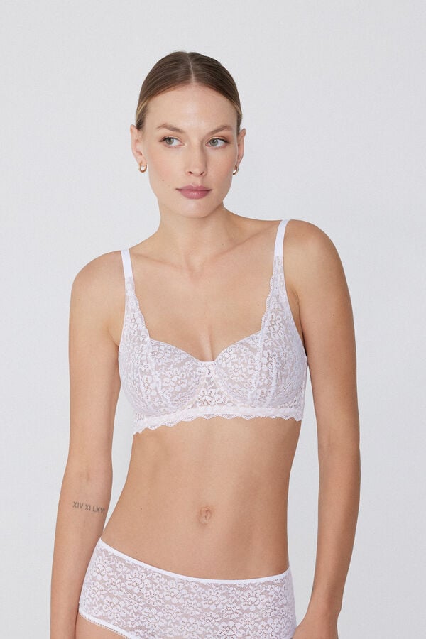 Tezenis Sujetador balconette sin relleno de encaje reciclado Paris