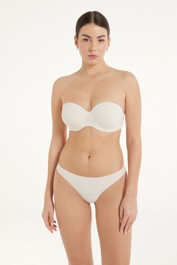 Tezenis Sujetador Bandeau Con Relleno Ligero De Microfibra Reciclada Full Coverage
