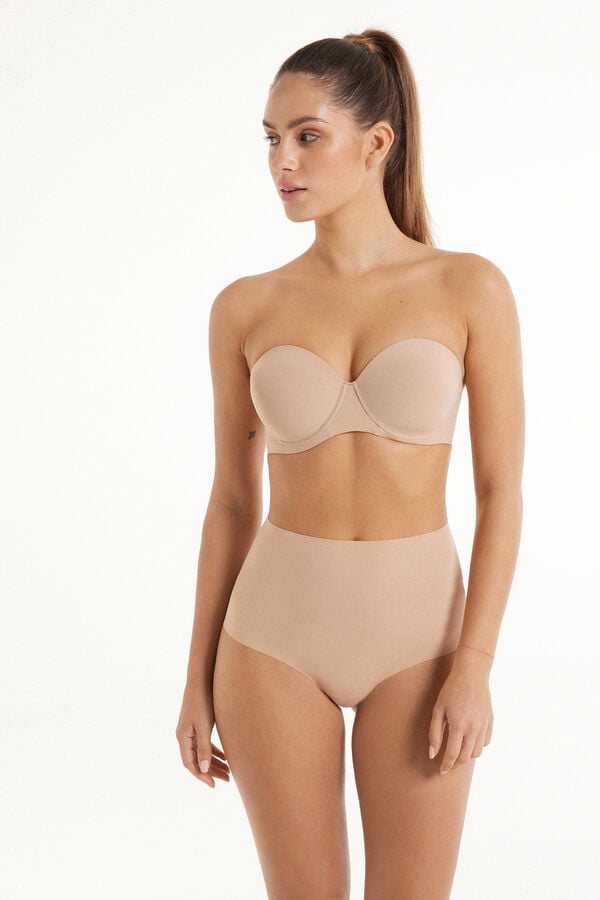 Tezenis Sujetador Bandeau Con Relleno Ligero De Microfibra Reciclada Full Coverage