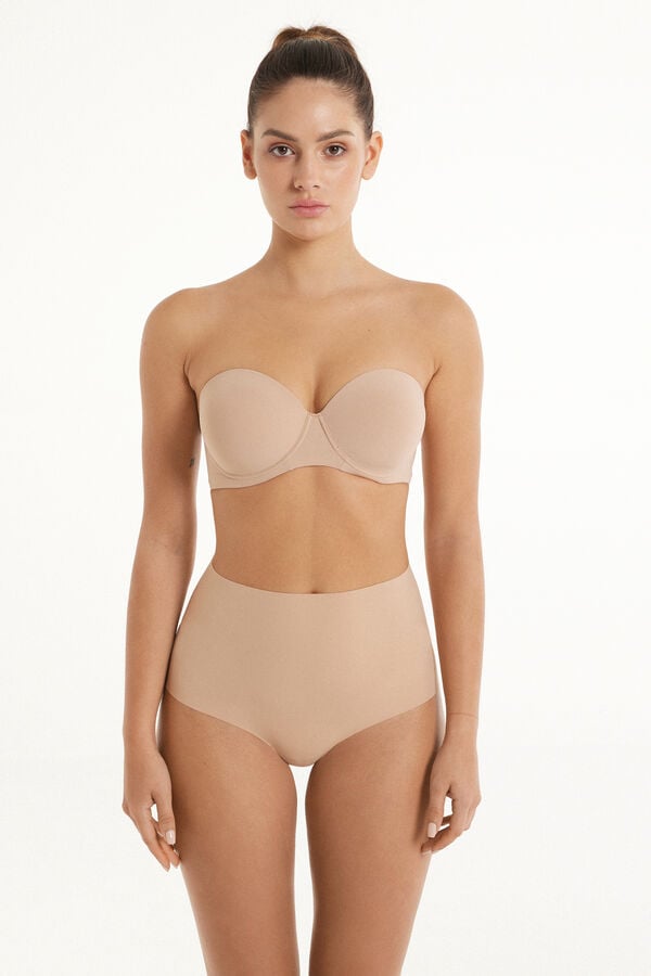 Tezenis Sujetador Bandeau Con Relleno Ligero De Microfibra Reciclada Full Coverage
