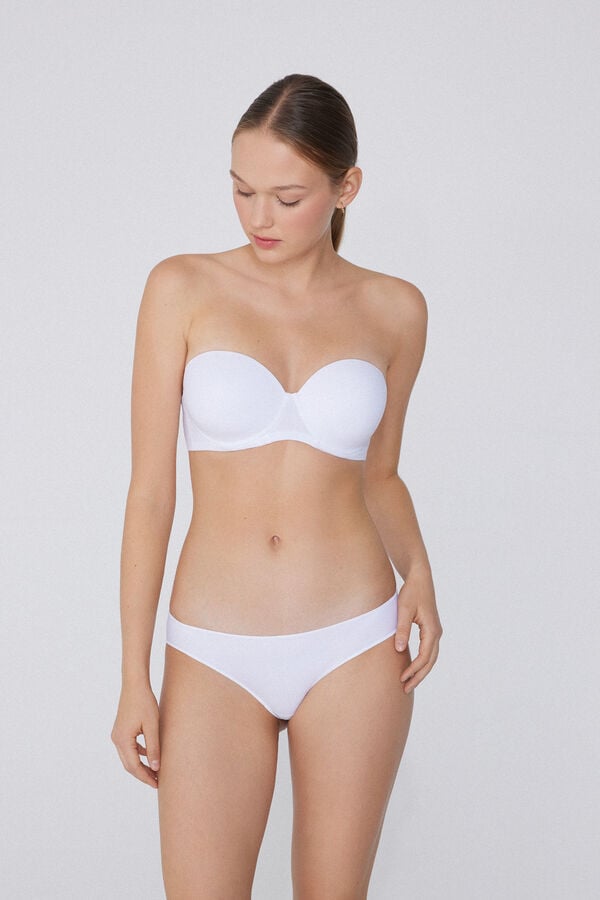 Tezenis Sujetador Bandeau Con Relleno Ligero De Microfibra Reciclada Full Coverage