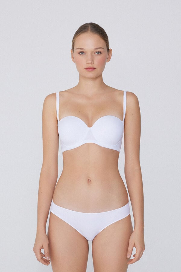 Tezenis Sujetador Bandeau Con Relleno Ligero De Microfibra Reciclada Full Coverage