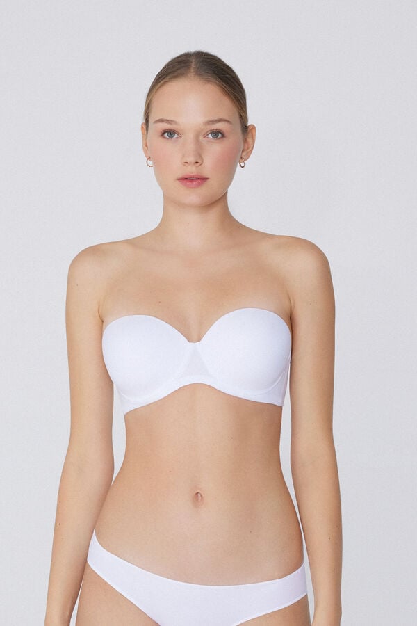 Tezenis Sujetador Bandeau con Relleno Ligero de Microfibra Reciclada Full Coverage