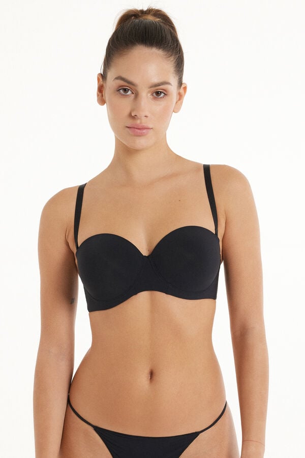 Tezenis Sujetador Bandeau con Relleno Ligero de Microfibra Reciclada Full Coverage