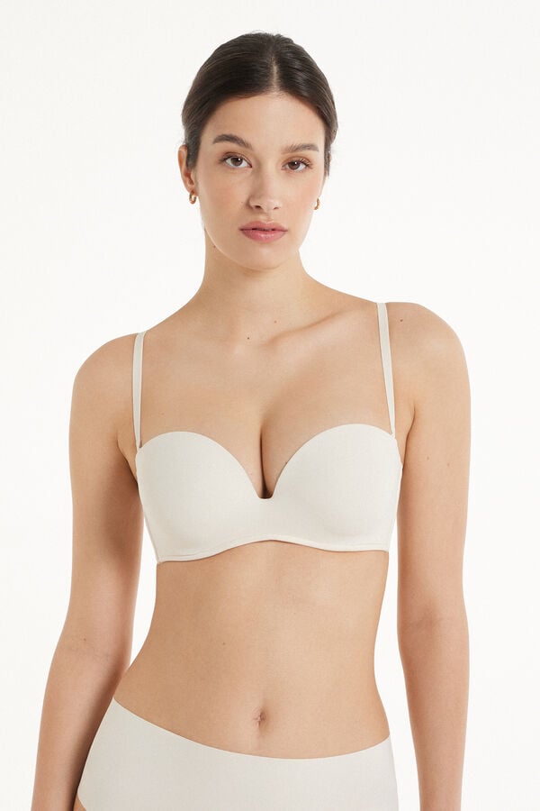 Tezenis Sujetador Bandeau Escotado Con Relleno De Microfibra Reciclada