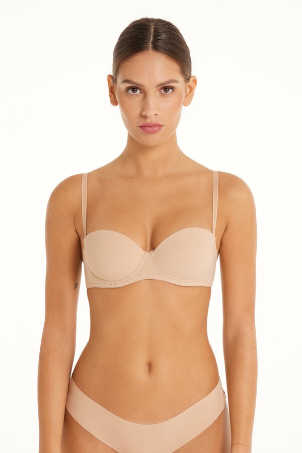 Tezenis Sujetador Bandeau Superrelleno Madrid de Microfibra Reciclada