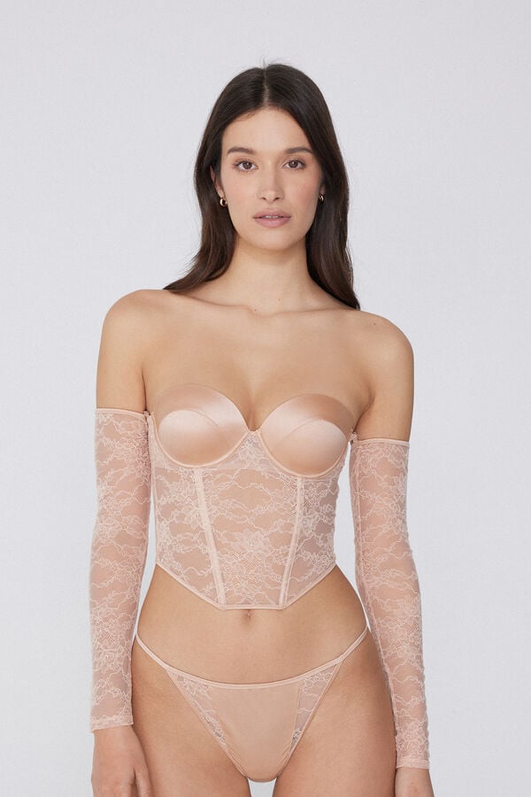 Tezenis Sujetador Bra Top de Manga Larga Divine Nudes