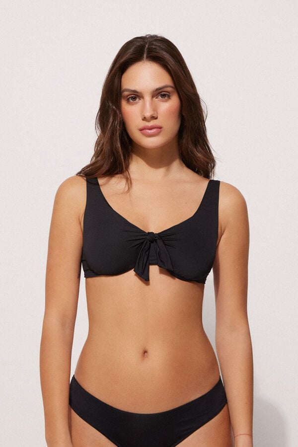 Tezenis Sujetador de Bikini Balconette de Microfibra Reciclada con Lazo