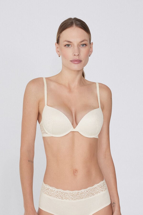 Tezenis Sujetador Push-Up con Relleno de Encaje Reciclado Venice