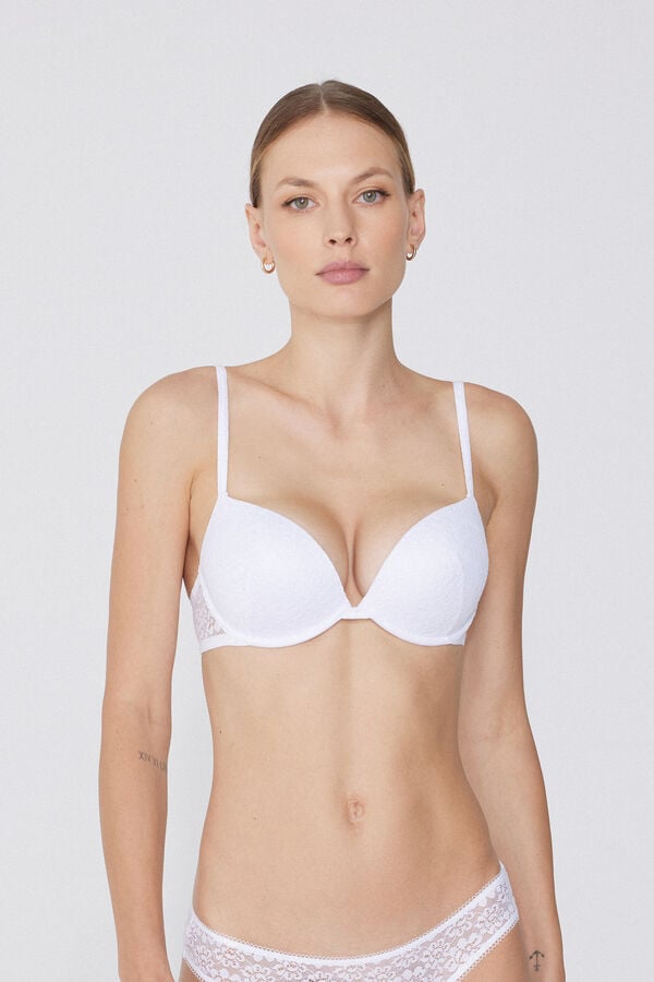 Tezenis Sujetador Push-Up con Relleno de Encaje Reciclado Venice