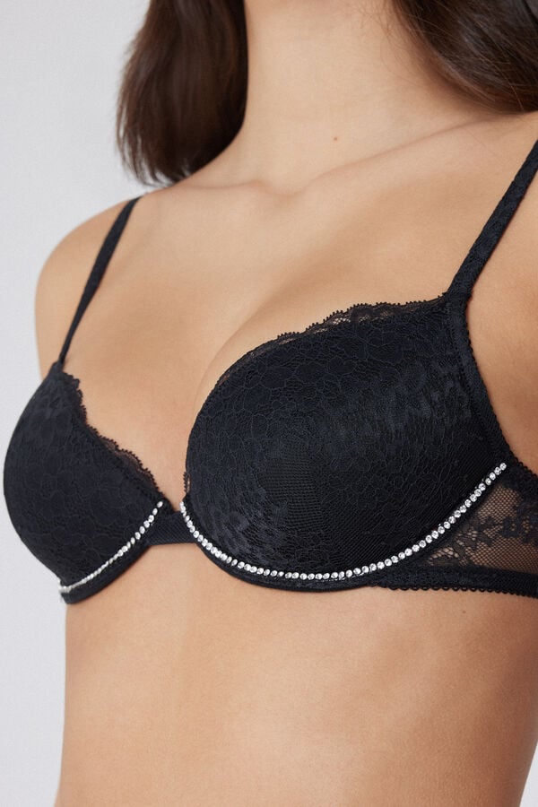 Tezenis Sujetador Push-Up Encaje Y Strass Athens Shiny Delight