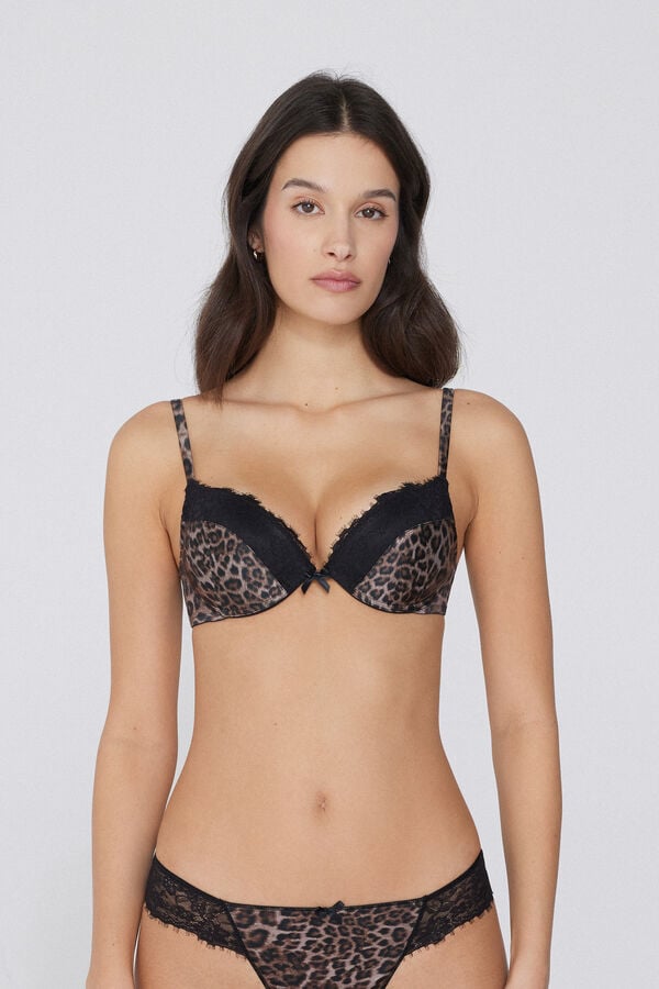 Tezenis Sujetador Super Push-up Los Angeles Lace Jungle Chic