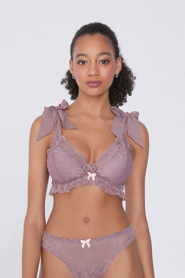 Tezenis Sujetador Triángulo con Copas de Espuma Fina Soft Mauve Chiffon Havana