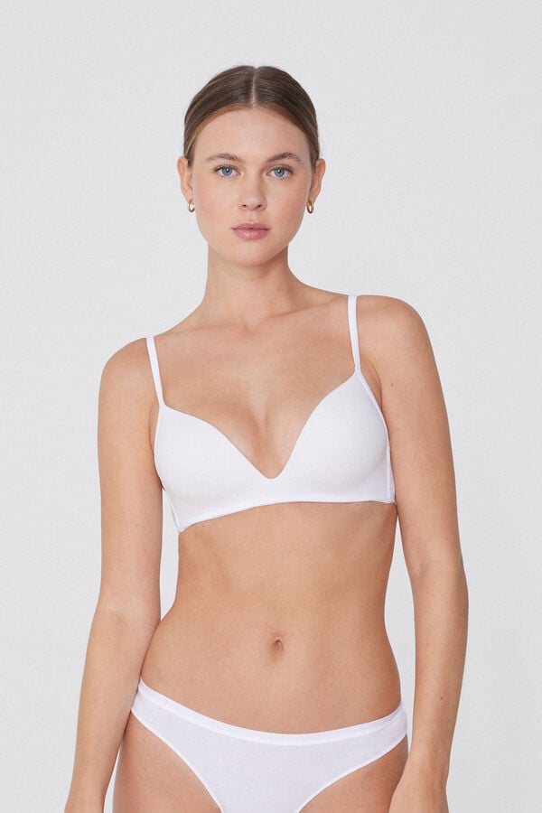 Tezenis Sujetador Triángulo con Relleno Ligero de Algodón Orgánico London