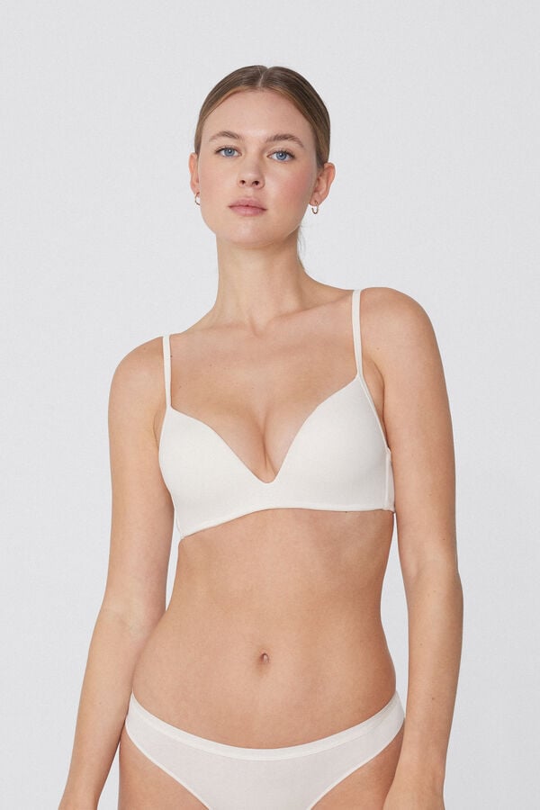 Tezenis Sujetador Triángulo con Relleno Ligero de Algodón Orgánico London