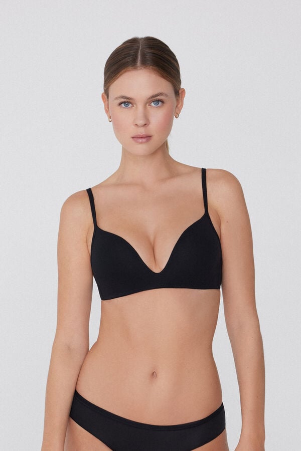 Tezenis Sujetador Triángulo con Relleno Ligero de Algodón Orgánico London