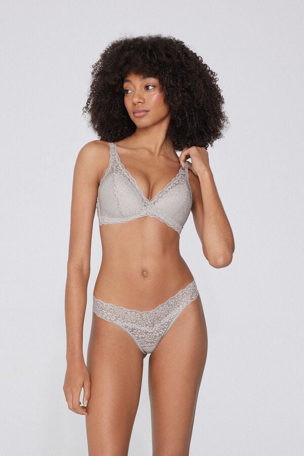 Tezenis Sujetador Triángulo De Encaje Reciclado Havana