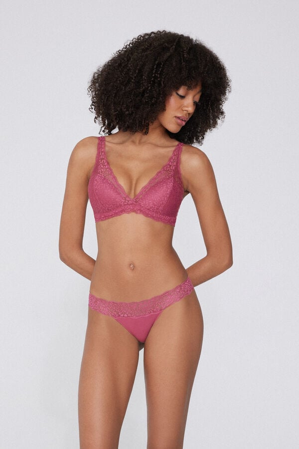 Tezenis Sujetador Triángulo De Encaje Reciclado Havana