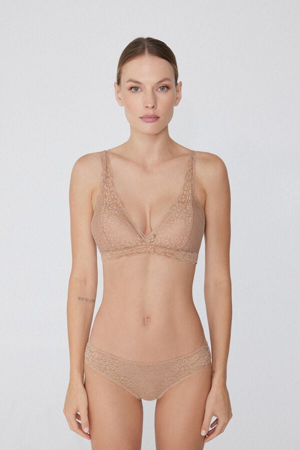 Tezenis Sujetador Triángulo De Encaje Reciclado Havana