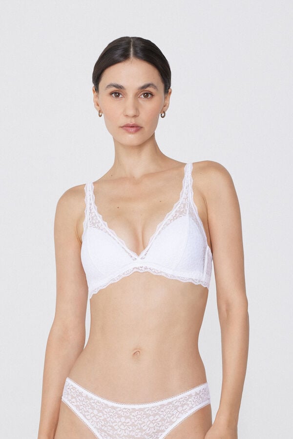 Tezenis Sujetador Triángulo De Encaje Reciclado Havana