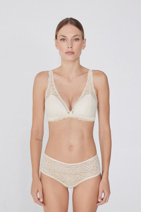 Tezenis Sujetador Triángulo De Encaje Reciclado Havana