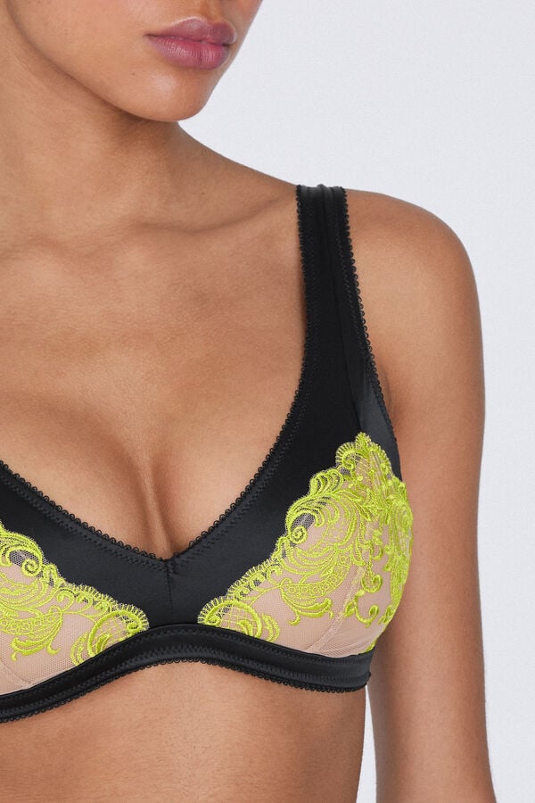 Tezenis Sujetador Triángulo Havana Con Relleno Ligero Bright Embroidery