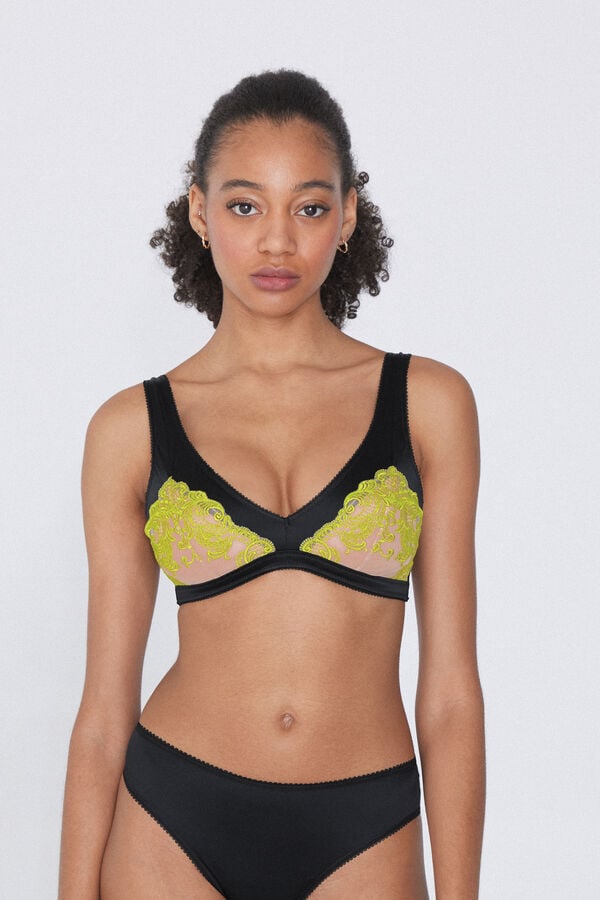 Tezenis Sujetador Triángulo Havana con Relleno Ligero Bright Embroidery
