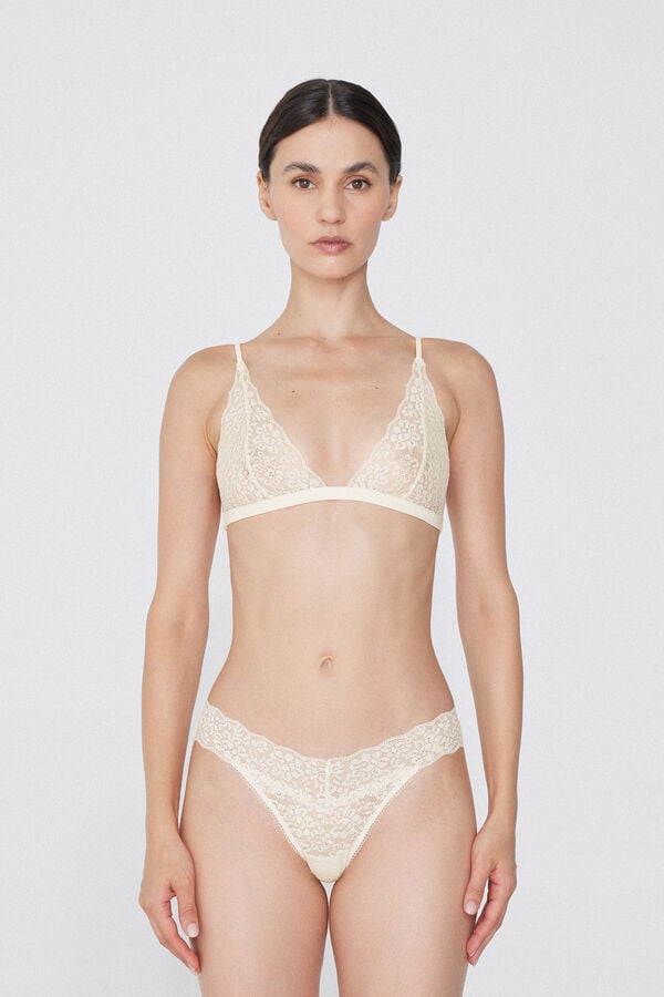 Tezenis Sujetador Triángulo Lisbon Sin Relleno De Encaje Reciclado