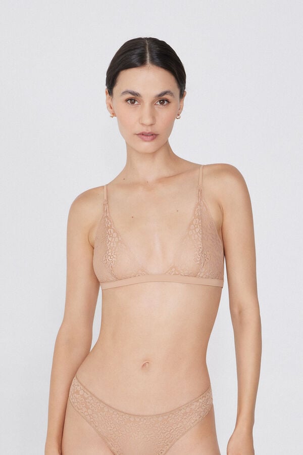 Tezenis Sujetador Triángulo Lisbon Sin Relleno de Encaje Reciclado