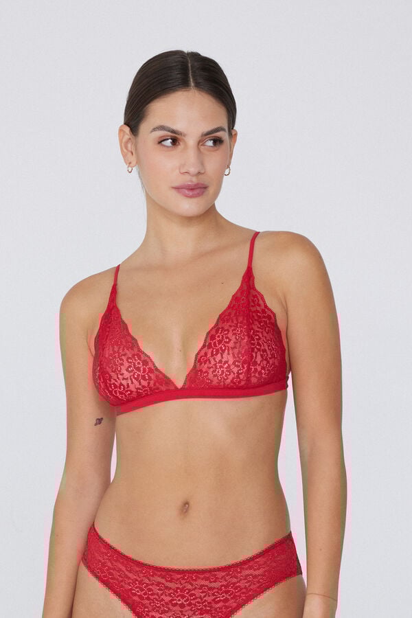 Tezenis Sujetador Triángulo Lisbon Sin Relleno de Encaje Reciclado