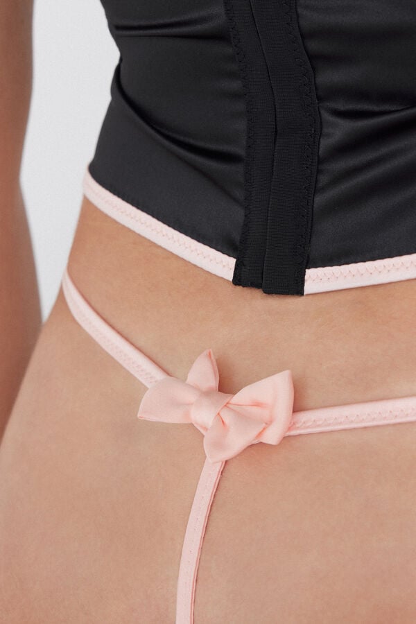 Tezenis Tanga De Cintura Alta Y Tiras Laterales Finas Fancy Ribbon