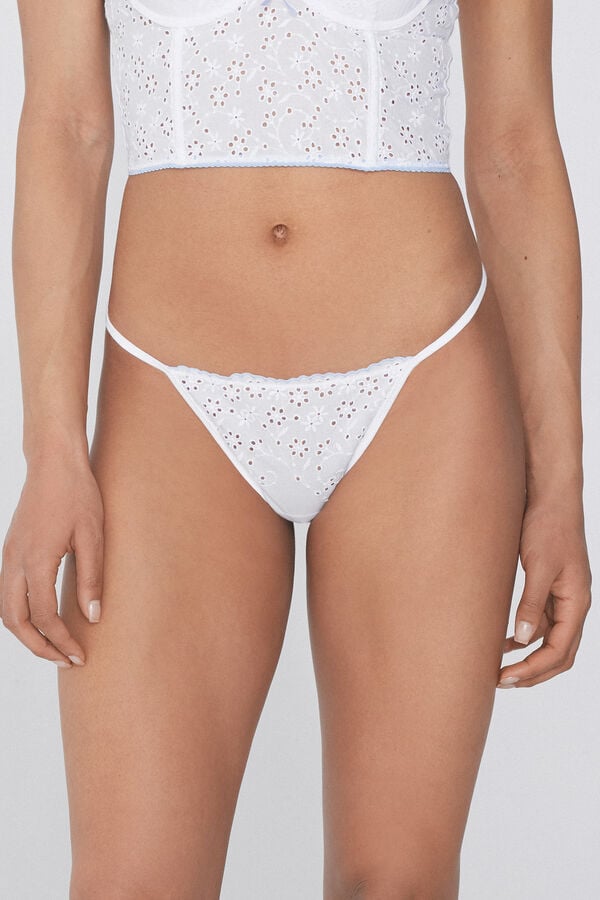 Tezenis Tanga Tira Lateral Fina de Algodón Fairy Princess