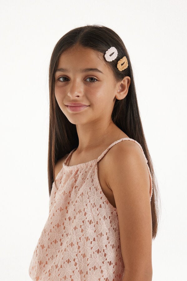 Tezenis 2 Pasadores De Pelo De Ganchillo Para Niña