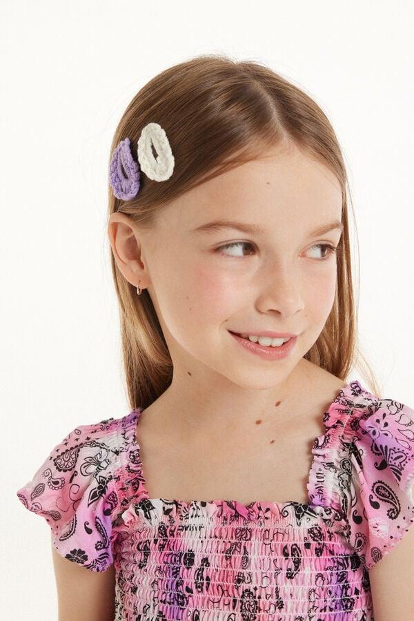 Tezenis 2 Pasadores de Pelo de Ganchillo para Niña