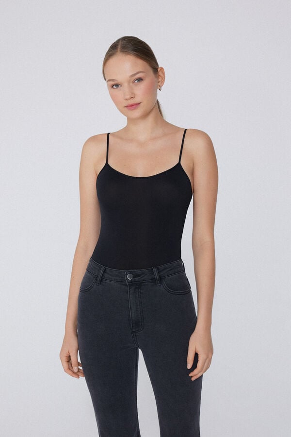 Tezenis Body Con Tirantes Finos De Microfibra