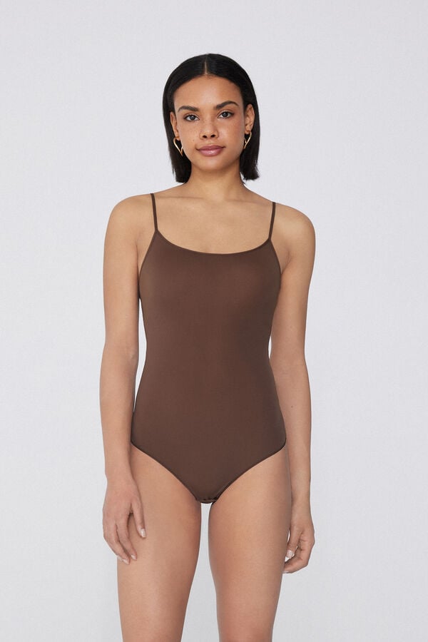 Tezenis Body con Tirantes Finos de Microfibra