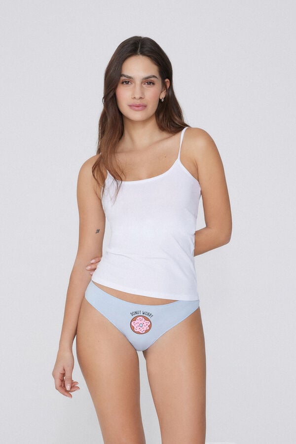 Tezenis Braguita Brasileña De Algodón Estampado