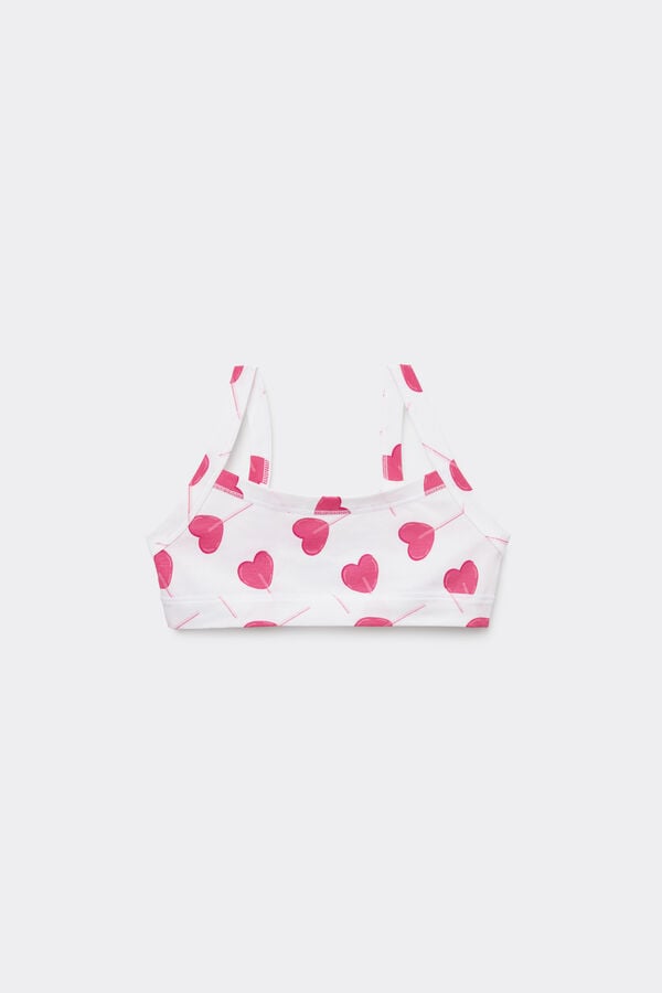 Tezenis Brasier Niña Basic de Algodón Estampado