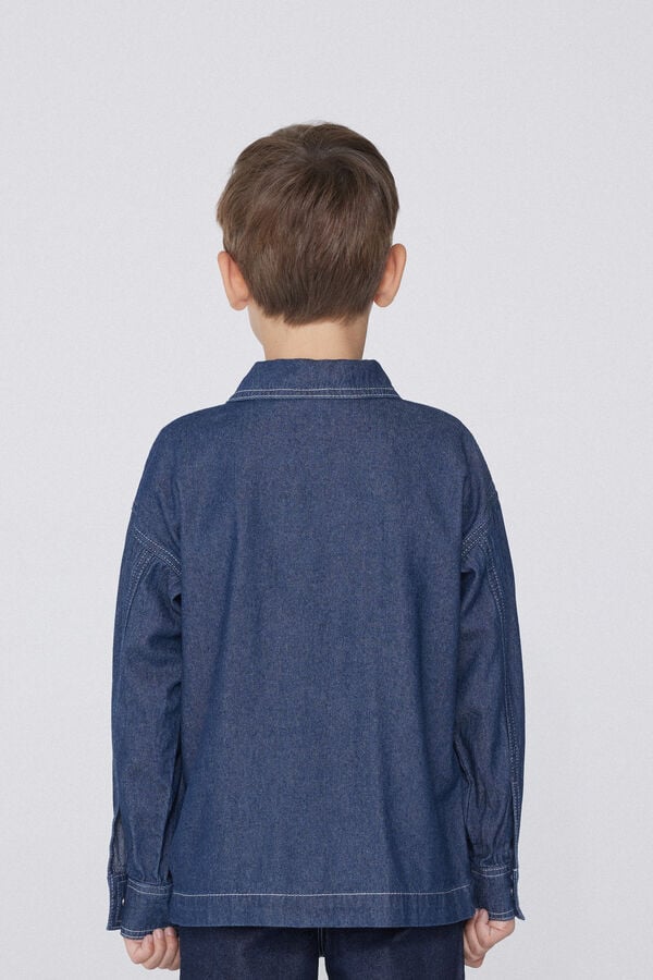 Tezenis Camisa De Denim De Manga Larga Para Niño