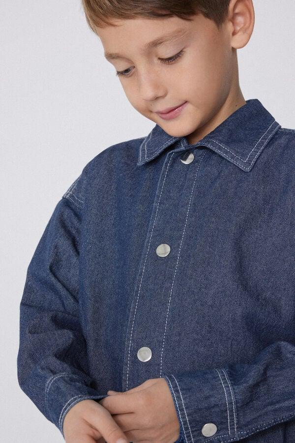 Tezenis Camisa De Denim De Manga Larga Para Niño