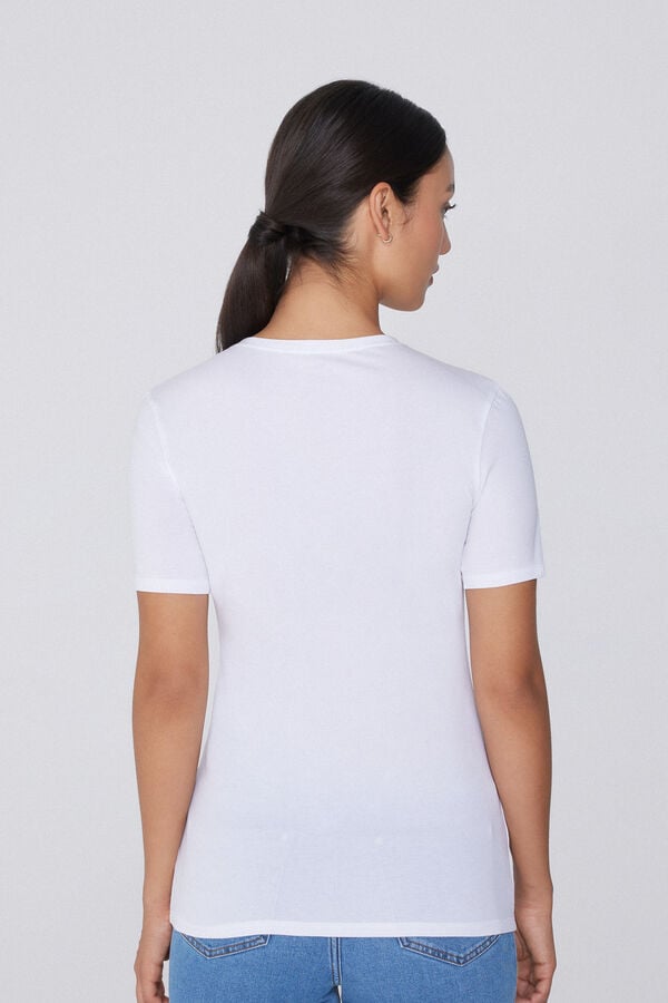 Tezenis Camiseta Algodón Elástico Cuello Redondo