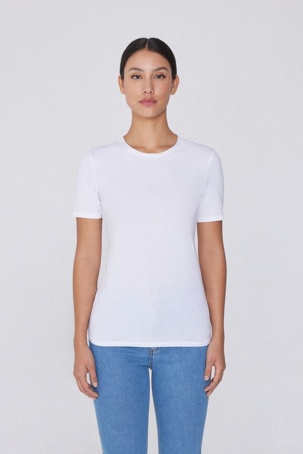 Tezenis Camiseta Algodón Elástico Cuello Redondo