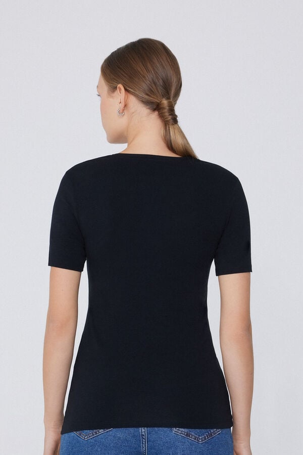 Tezenis Camiseta Algodón Elástico Cuello Redondo