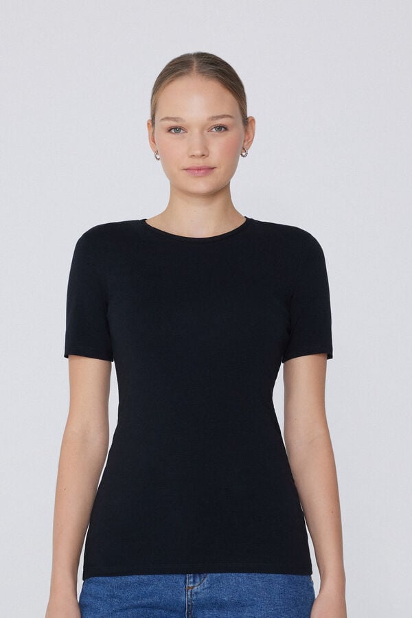 Tezenis Camiseta Algodón Elástico Cuello Redondo
